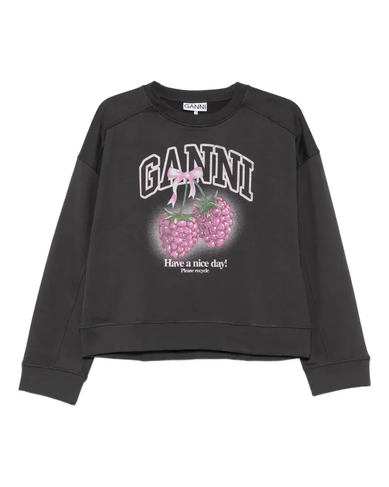 Ganni Isoli graphic-print sweater - Schwarz Schwarz