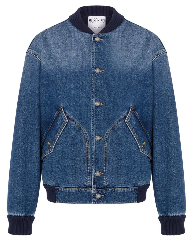 Moschino Bomberjacke aus Denim Blau