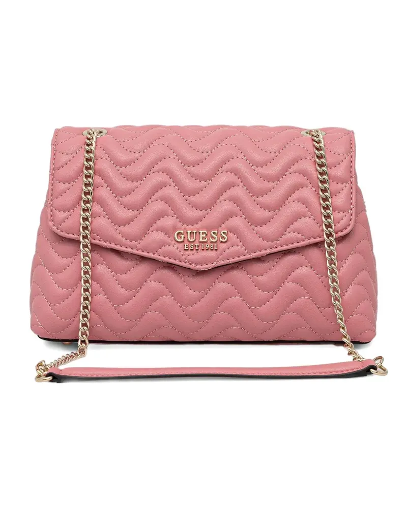 Guess Gesteppte Umhängetasche mit Kettenriemen - Rosa Rosa