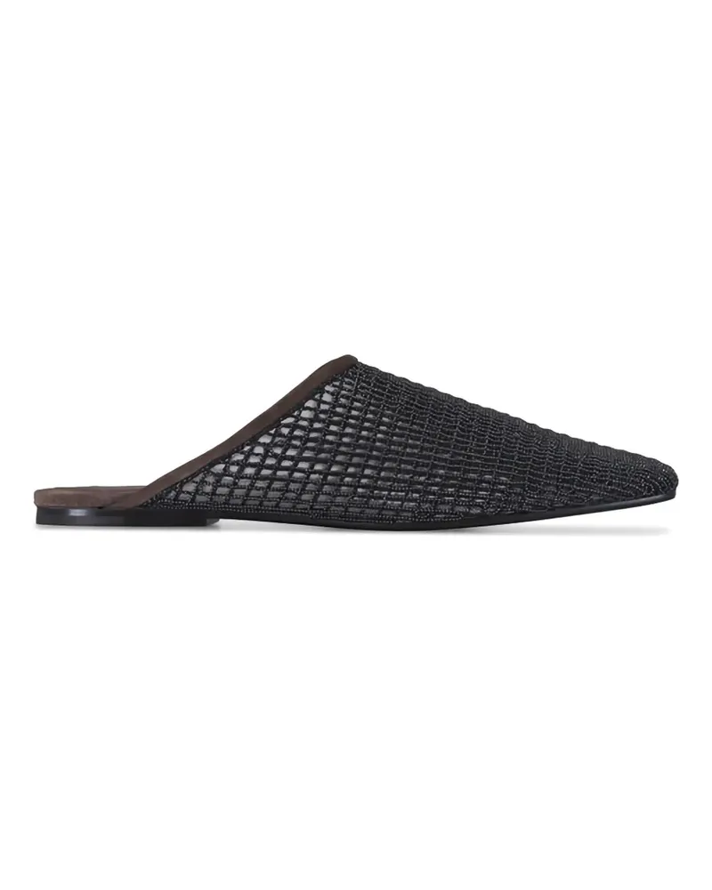 Brunello Cucinelli mesh mules - Schwarz Schwarz