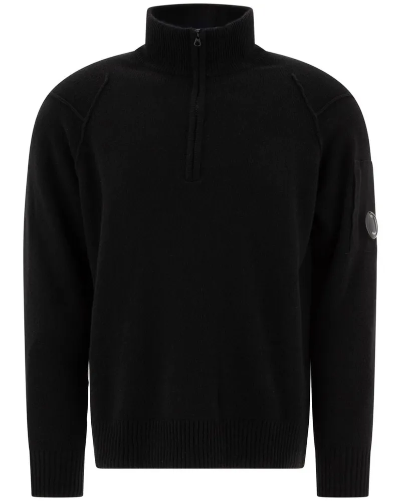 C.P. Company Pullover mit Reißverschluss - Schwarz Schwarz