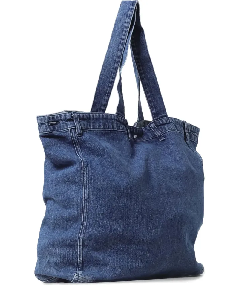 Baum und Pferdgarten Tote Bag mit Tasche - Blau Blau