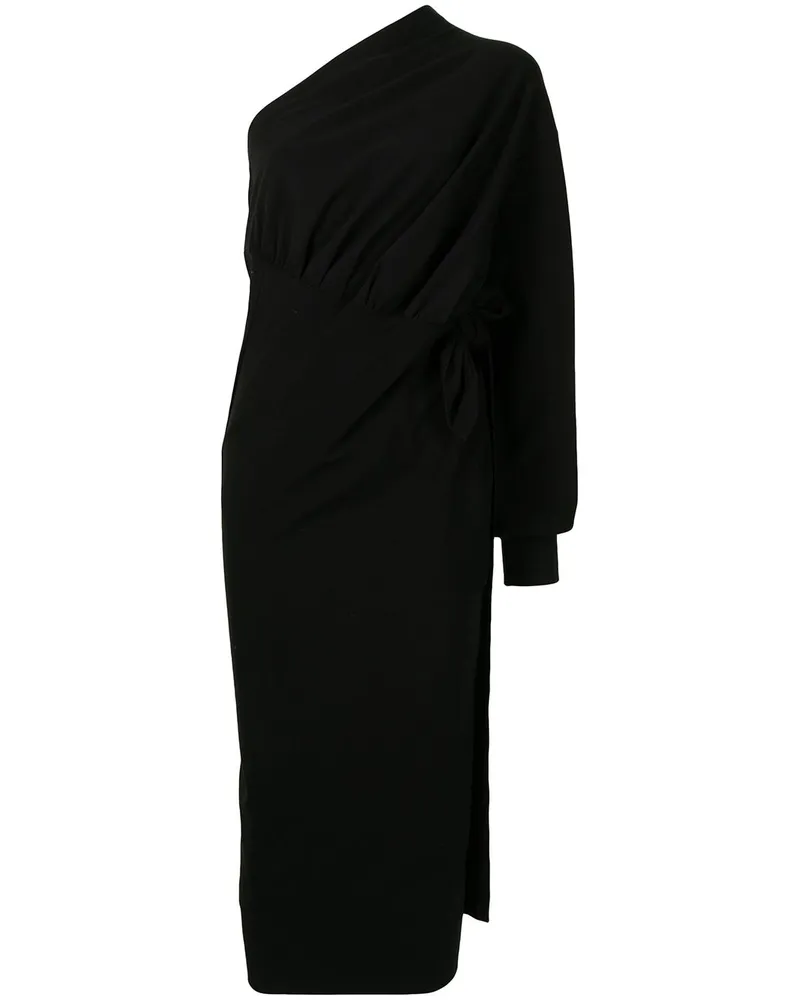 Balenciaga Asymmetrisches Wickelkleid - Schwarz Schwarz