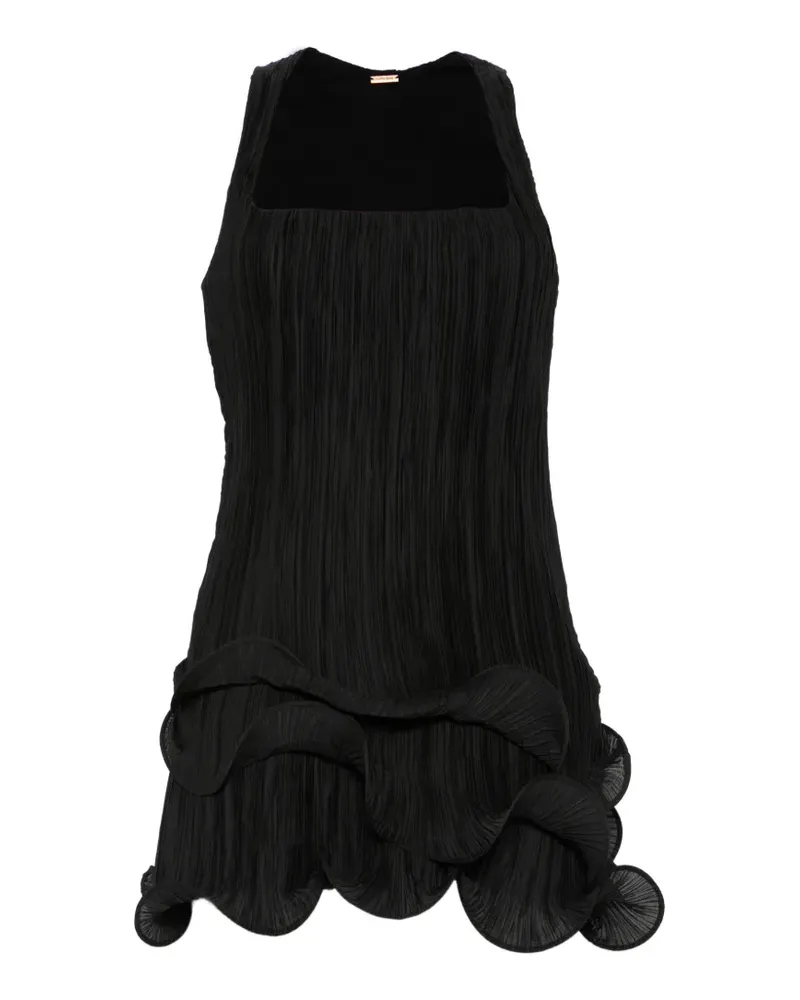 Cult Gaia Marsa plissé-effect ruffled mini dress - Schwarz Schwarz