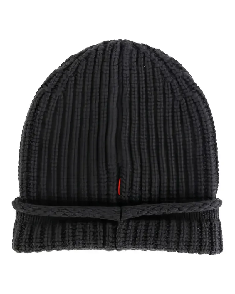 Casey Casey Gerippte Beanie mit Umschlag - Grau Grau