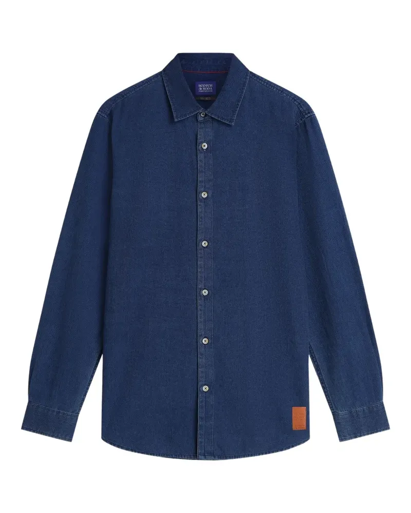 Scotch&Soda washed long-sleeve shirt - Blau Blau