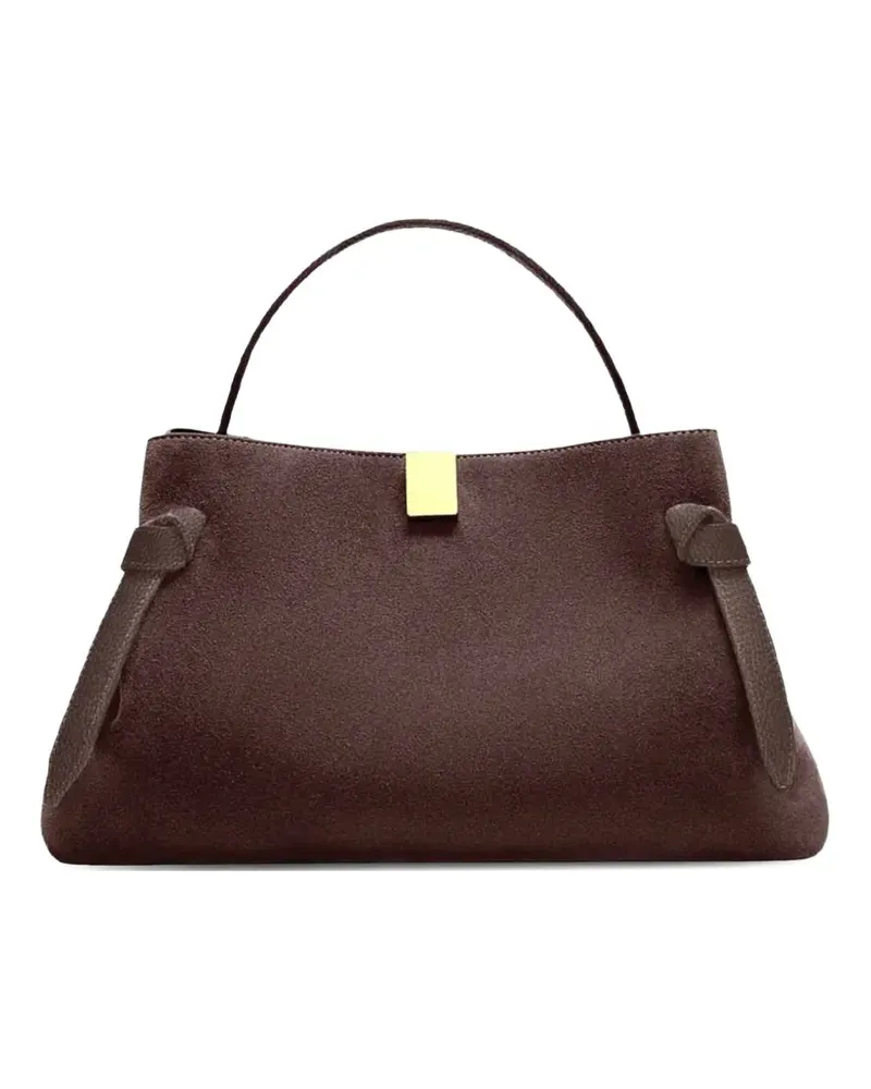 YUZEFI Gyoza suede tote bag - Braun Braun