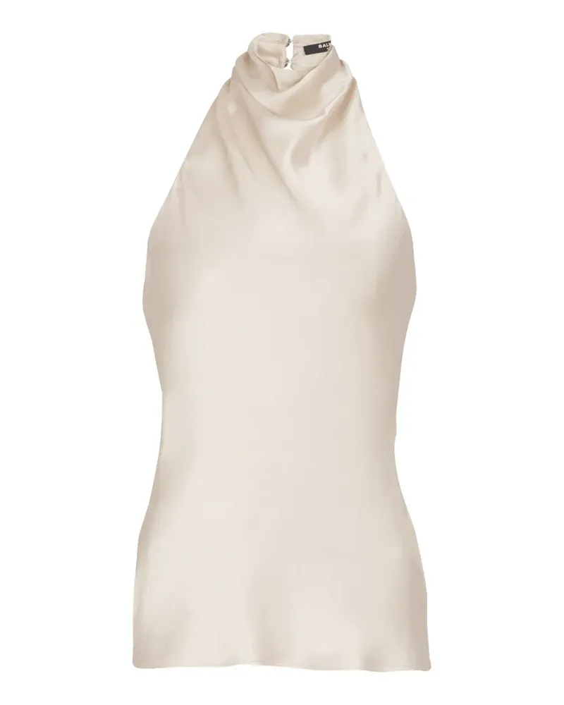 Balmain Oberteil mit Wasserfallkragen - Nude Nude
