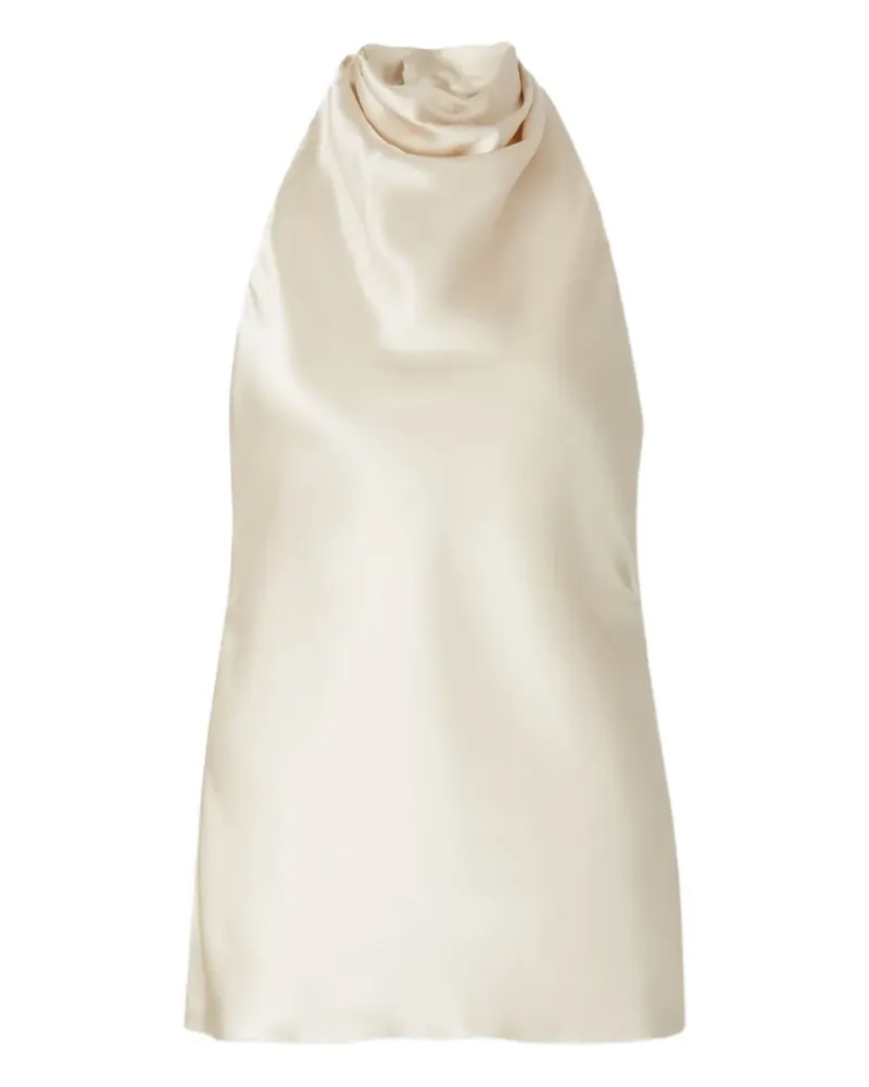 Balmain Oberteil mit Wasserfallkragen - Nude Nude