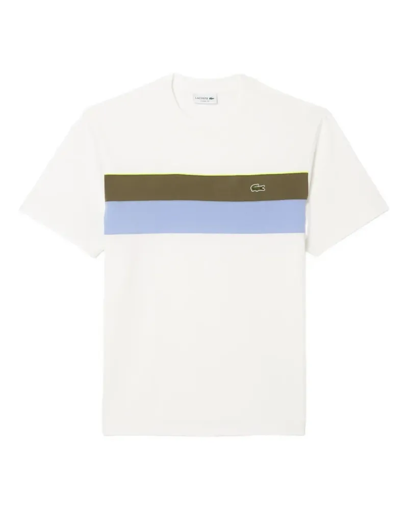 Lacoste panelled crew-neck T-shirt - Weiß Weiß
