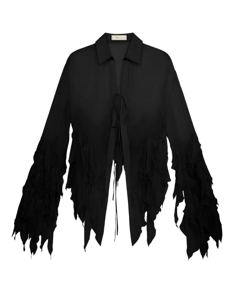 Blumarine Hemd mit Rüschen - Schwarz Schwarz