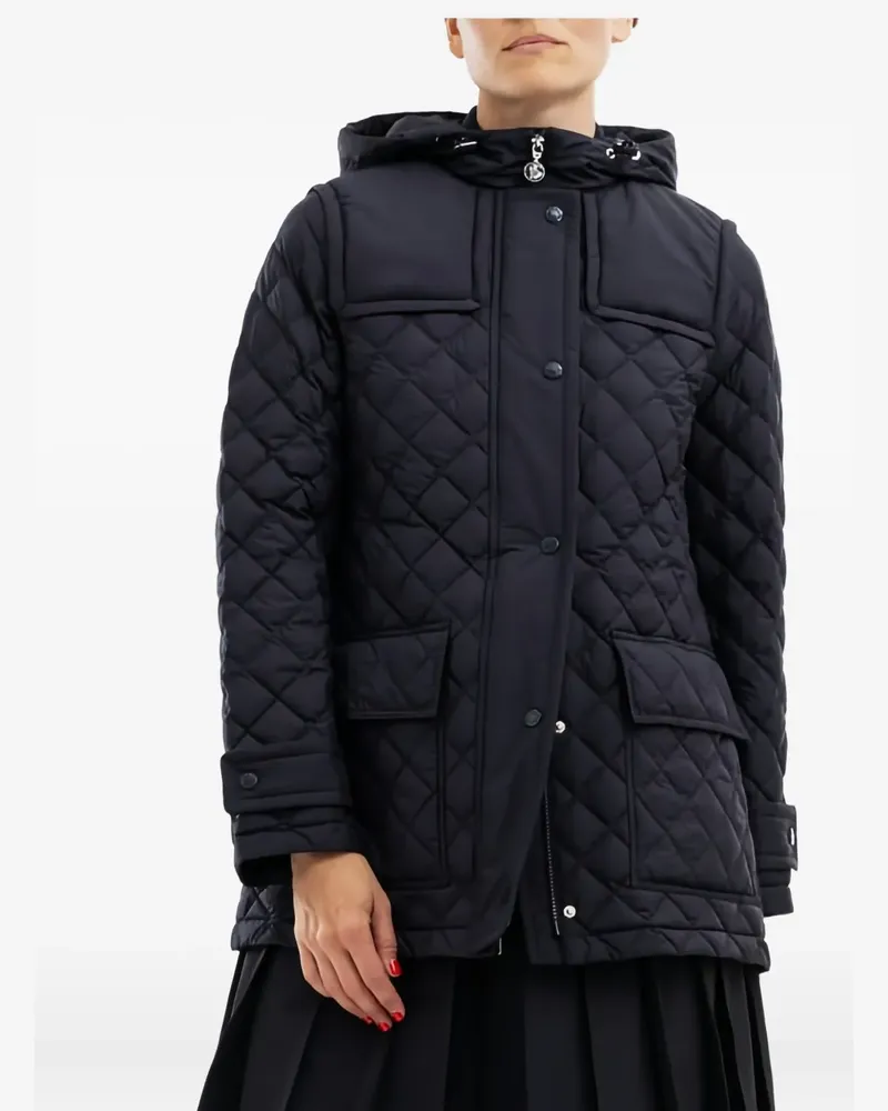 Moncler Gesteppte Kapuzenjacke - Blau Blau