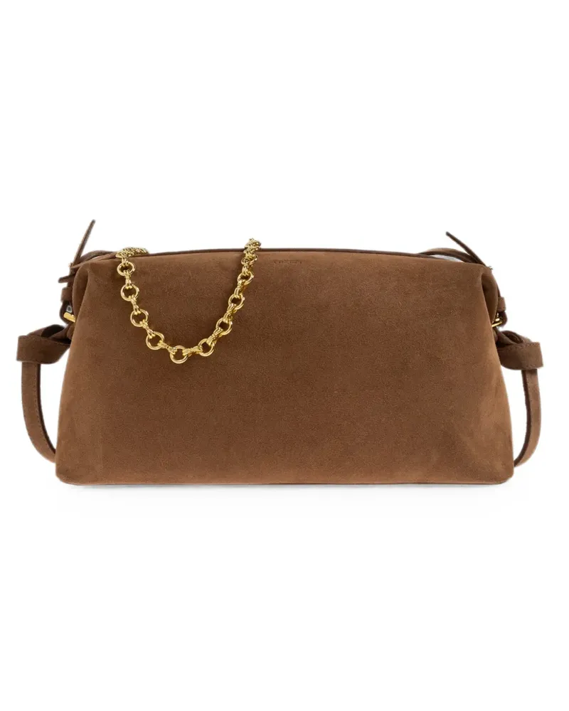 YUZEFI Brioche suede shoulder bag - Braun Braun
