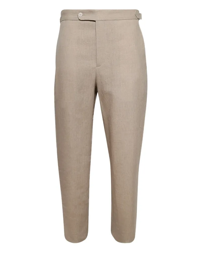 BODE Leinenhose mit seitlichem Riemen - Nude Nude