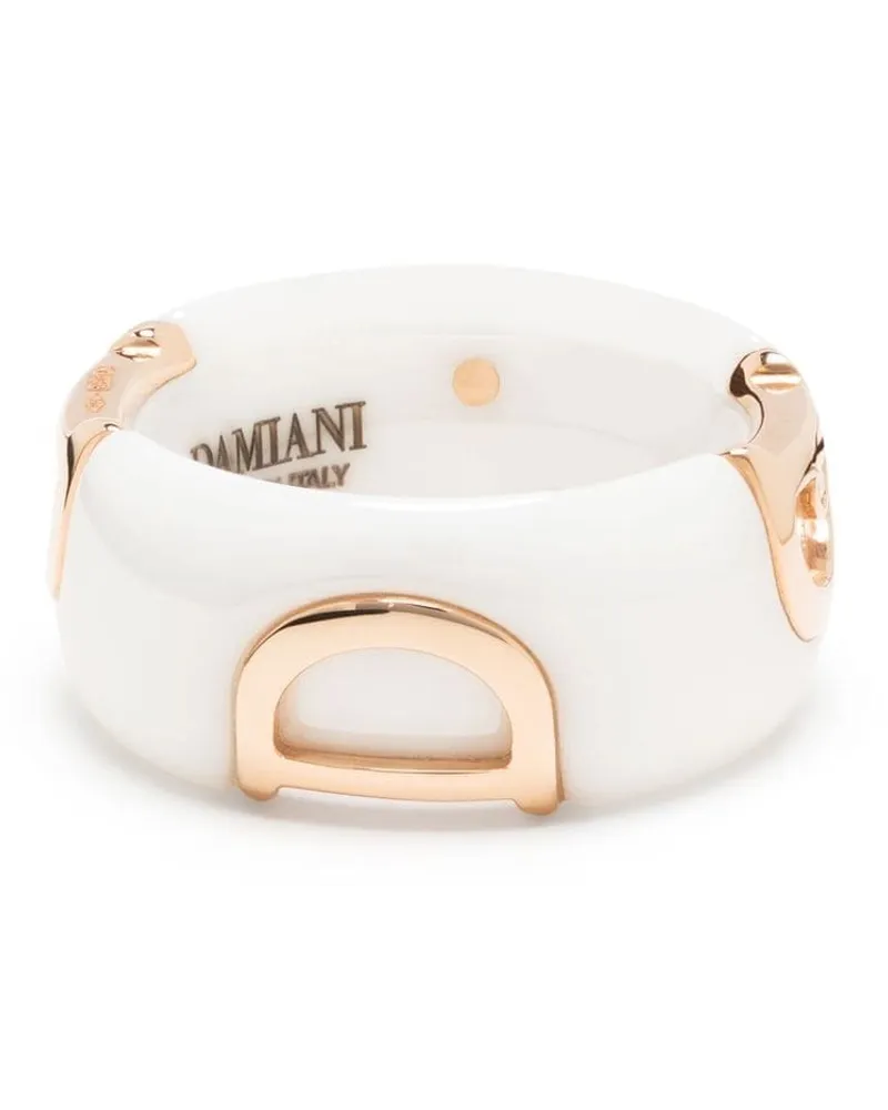 DAMIANI 18kt D.Icon Rotgoldring mit Diamanten - Rosa Rosa