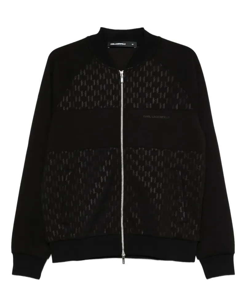 Karl Lagerfeld Sweatshirt mit Monogrammmuster - Schwarz Schwarz