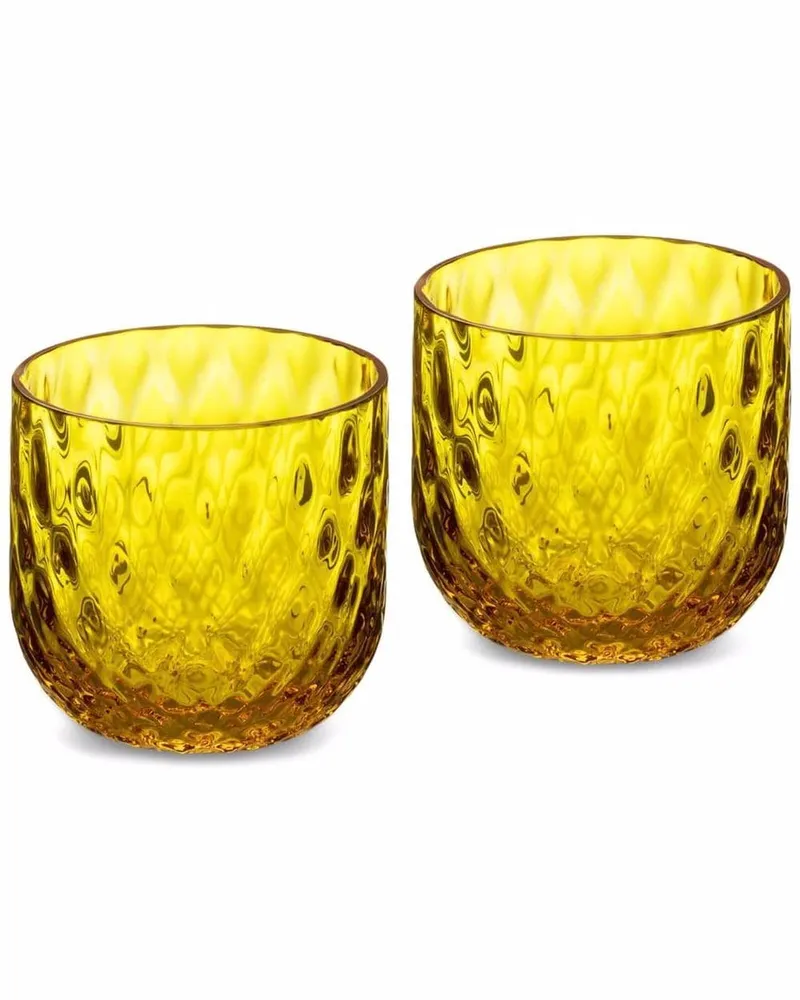 Dolce & Gabbana Zwei Murano-Gläser - Gelb Gelb