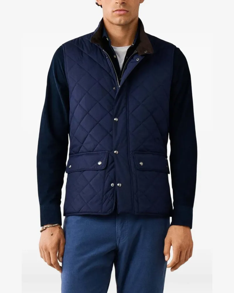 Hackett Kinloch diamond-quilted gilet - Blau Blau