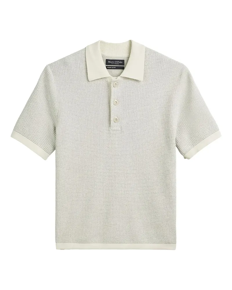 Marc O'Polo Strukturiertes Poloshirt - Nude Nude