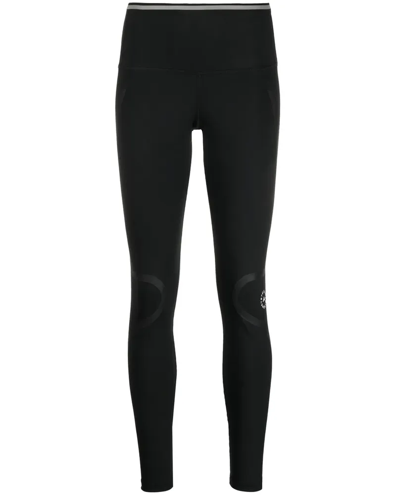 adidas Hoch sitzende Leggings - Schwarz Schwarz