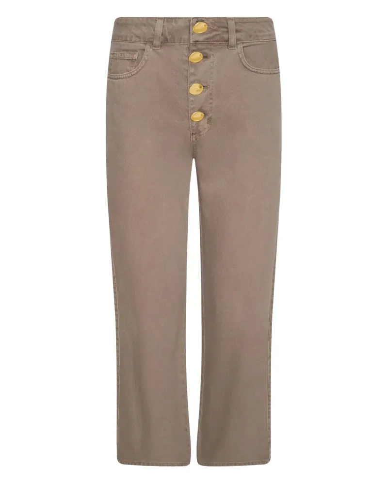 L'Agence Liora high-rise button jeans - Nude Nude