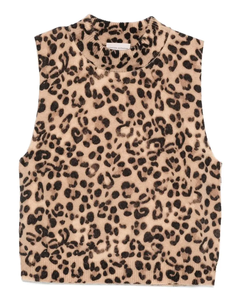 Semicouture Top mit Leoparden-Print - Nude Nude