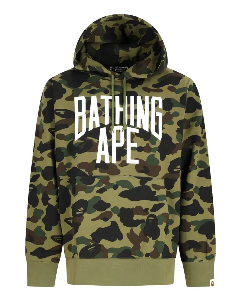 BAPE 1st Camo Hoodie mit Logo-Print - Grün Grün