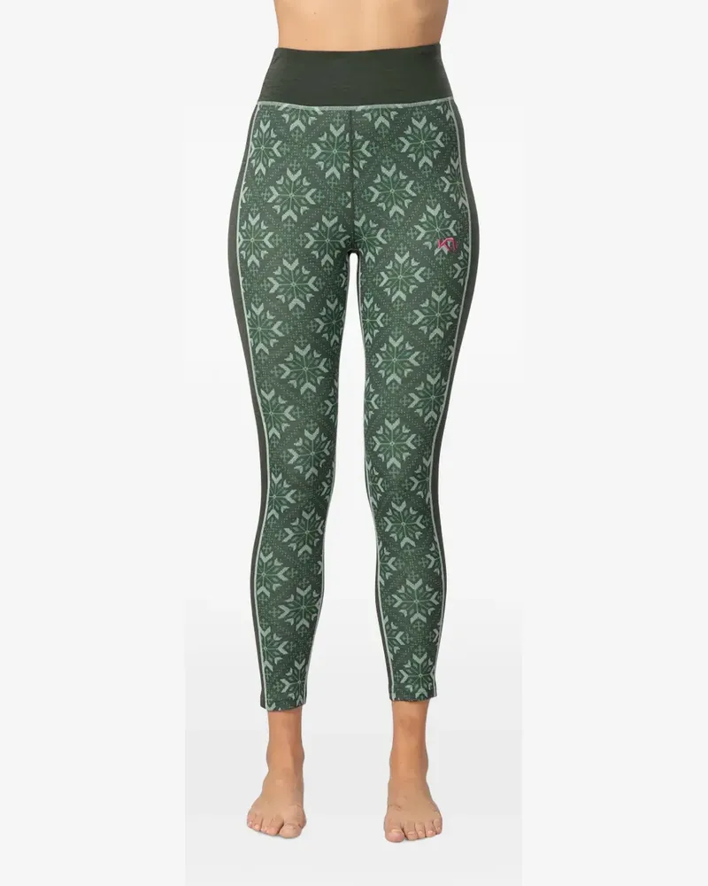 Kari Traa Iselin snowflake-print base-layer leggings - Grün Grün