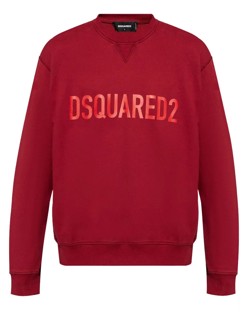 Dsquared2 Sweatshirt mit Logo-Print Rot