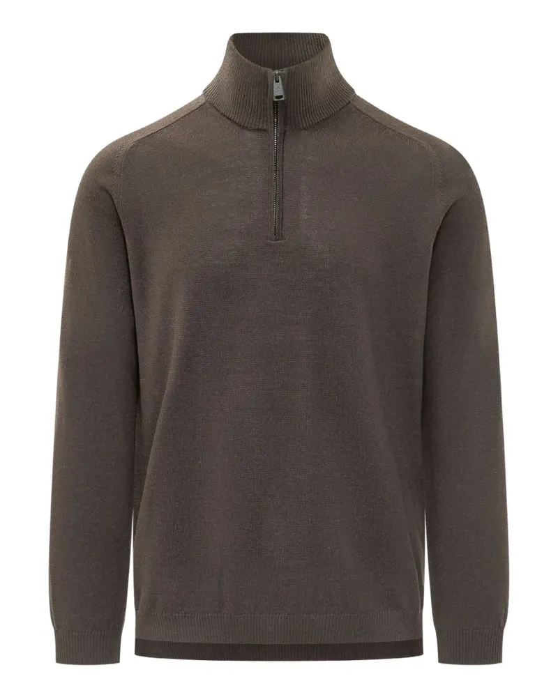 Premiata Pullover mit kurzem Reißverschluss - Braun Braun