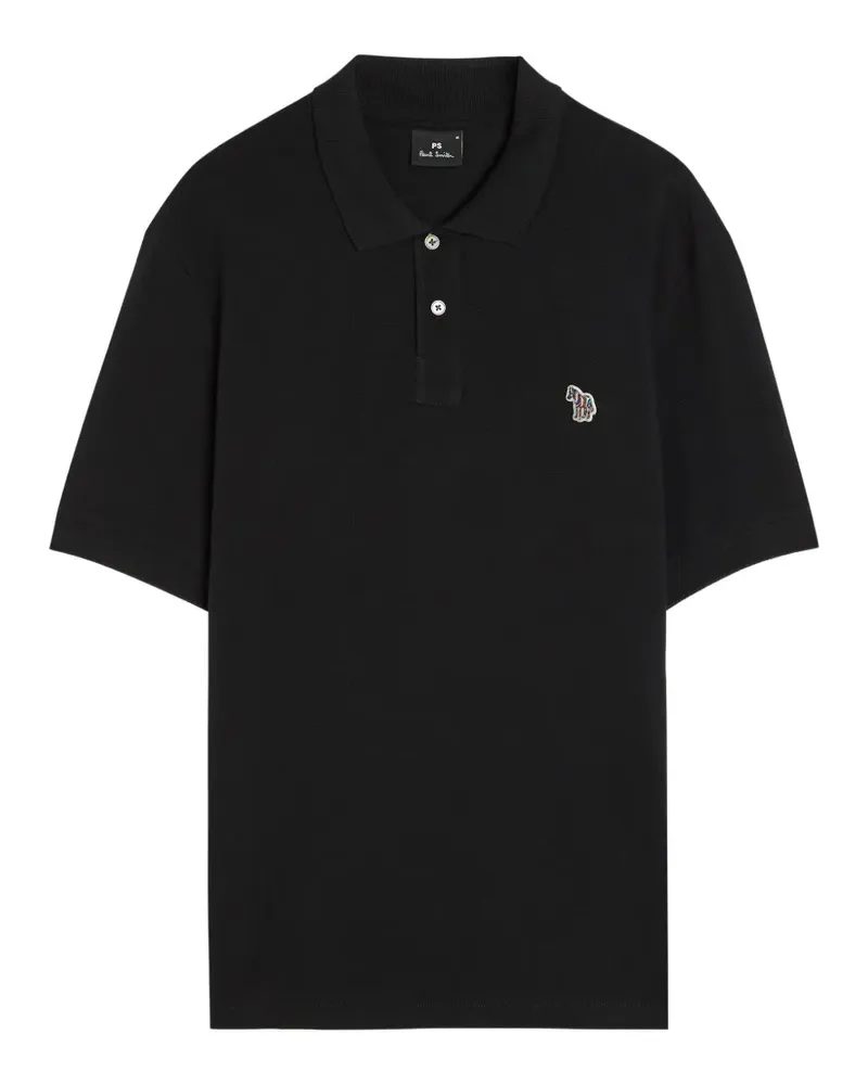 Paul Smith Poloshirt mit Zebra-Patch - Schwarz Schwarz