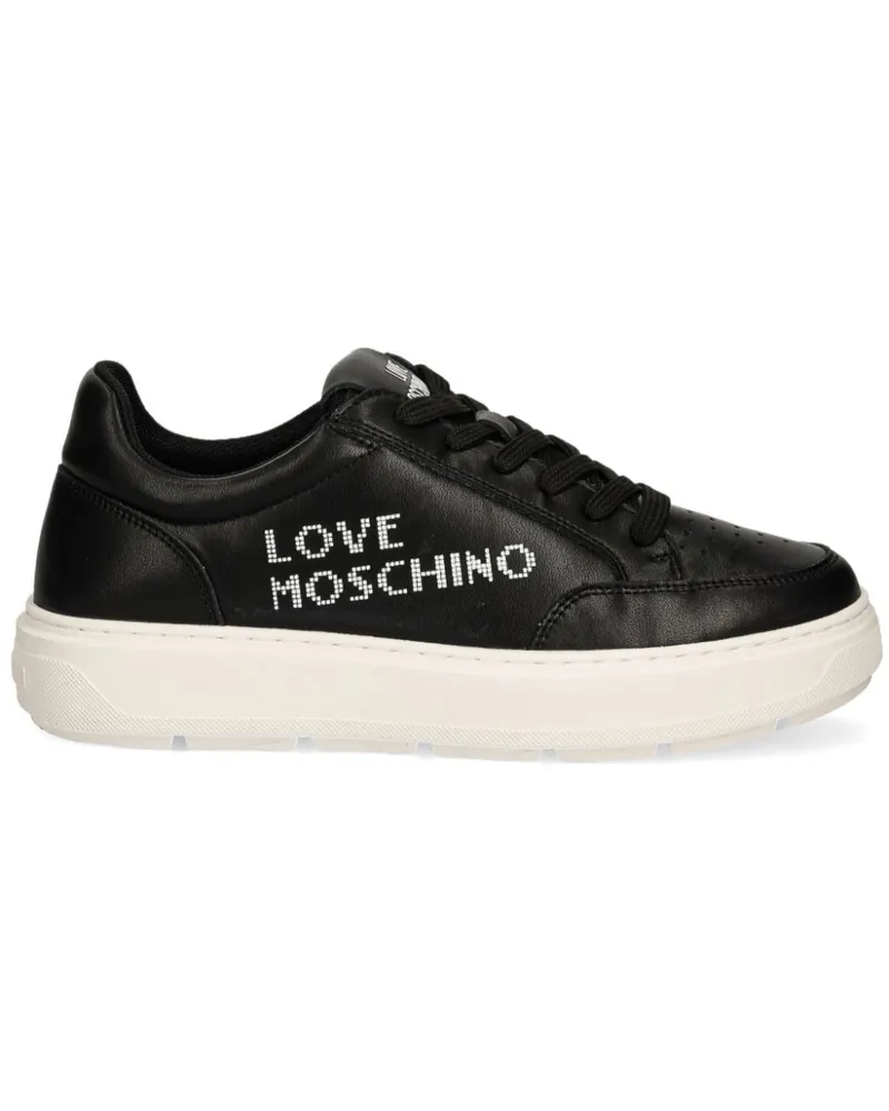 Moschino Sneakers mit Logo - Schwarz Schwarz