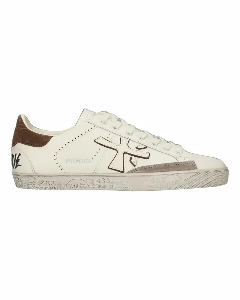 Premiata Steven Sneakers mit Logo-Patch - Nude Nude