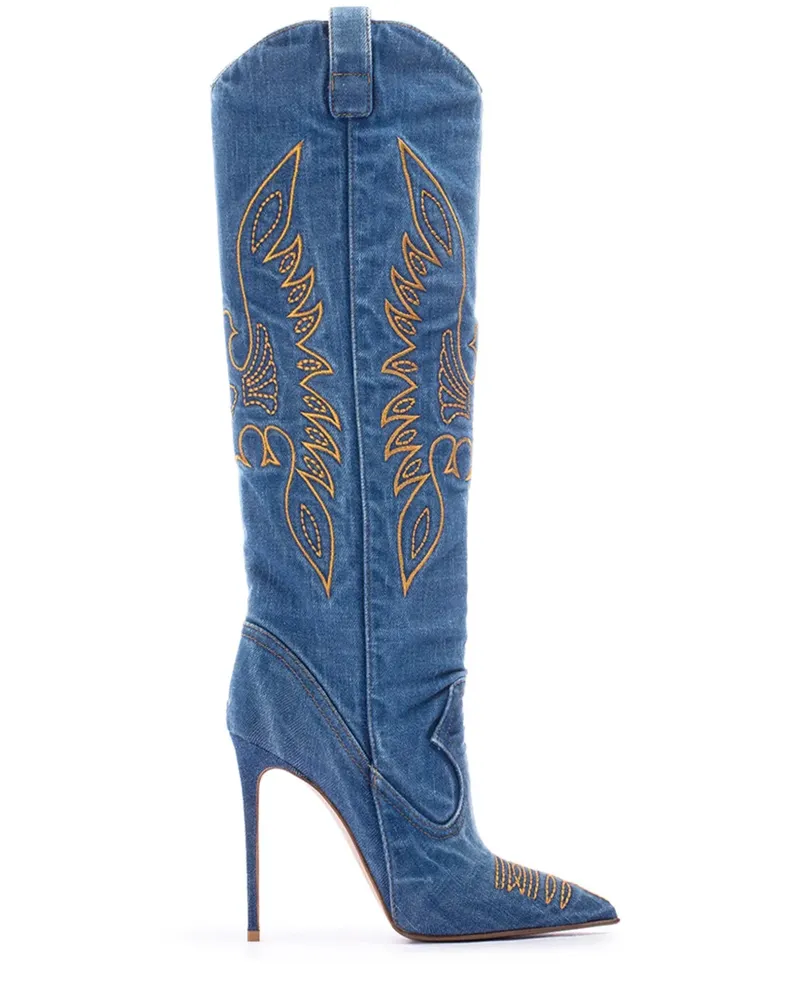 Le Silla Eva Stiefel 120mm - Blau Blau