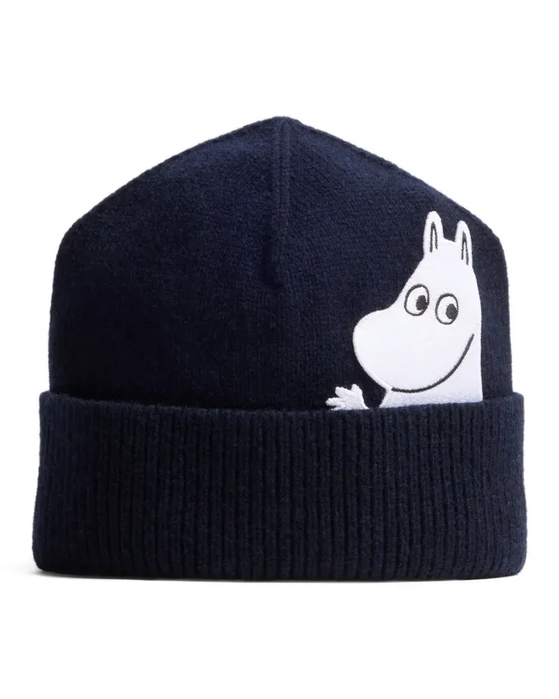 Patou x Moomin ribbed beanie hat - Blau Blau