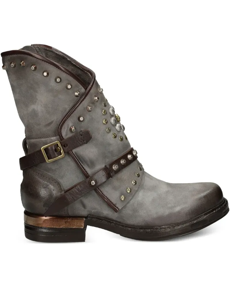 A.S.98 Stiefel mit Nieten - Grau Grau