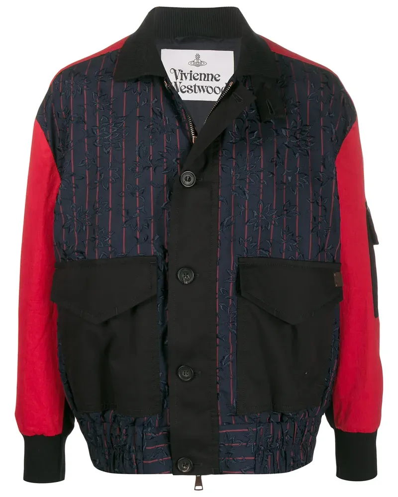 Vivienne Westwood Jacke mit Kontrastärmeln - Schwarz Schwarz