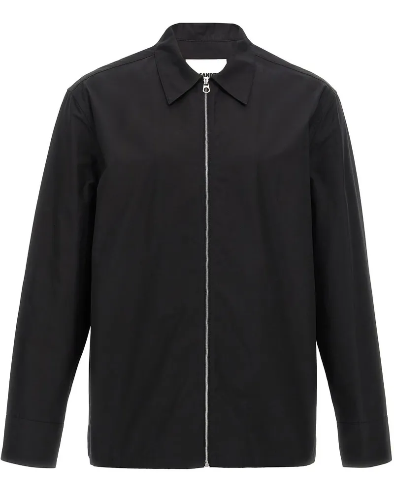 Jil Sander Hemd mit Reißverschluss - Schwarz Schwarz