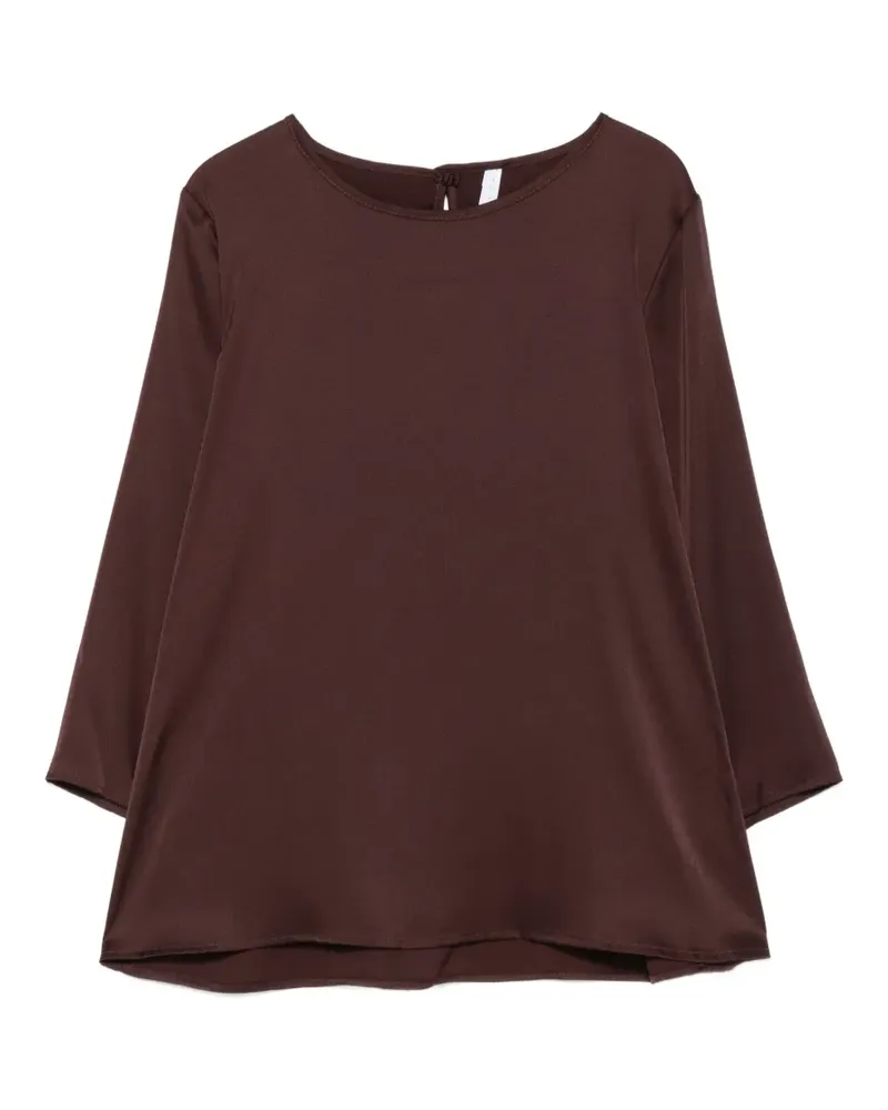 IMPERIAL Bluse in Satinoptik mit Dreiviertelärmeln - Violett Violett