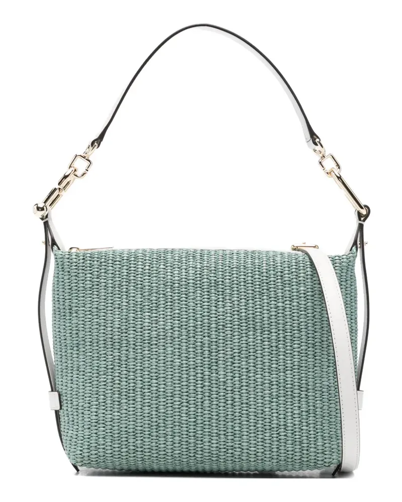 Furla Schultertasche mit gewebten Riemen - Grün Grün