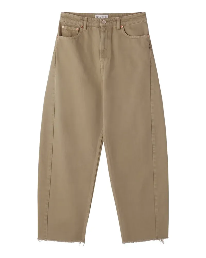 RECTO washed curved-leg jeans - Nude Nude