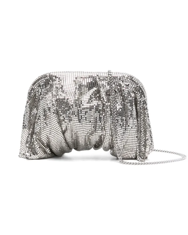 Benedetta Bruzziches Mini Clutch mit Kettenriemen - Silber Silber