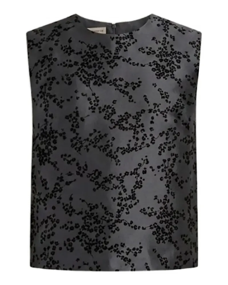 Alberta Ferretti floral-print sleeveless blouse - Grau Grau