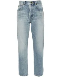 Saint Laurent Straight-Leg-Jeans mit hohem Bund Blau