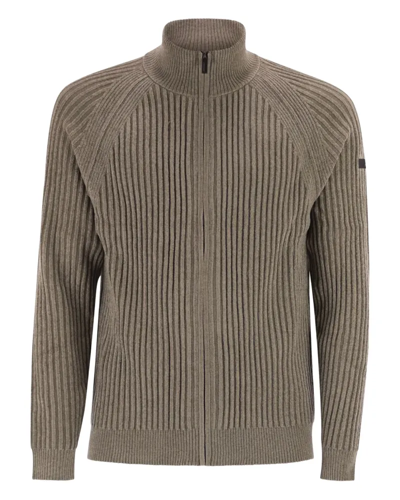 Roberto Ricci Designs Gerippter Cardigan mit Reißverschluss - Nude Nude