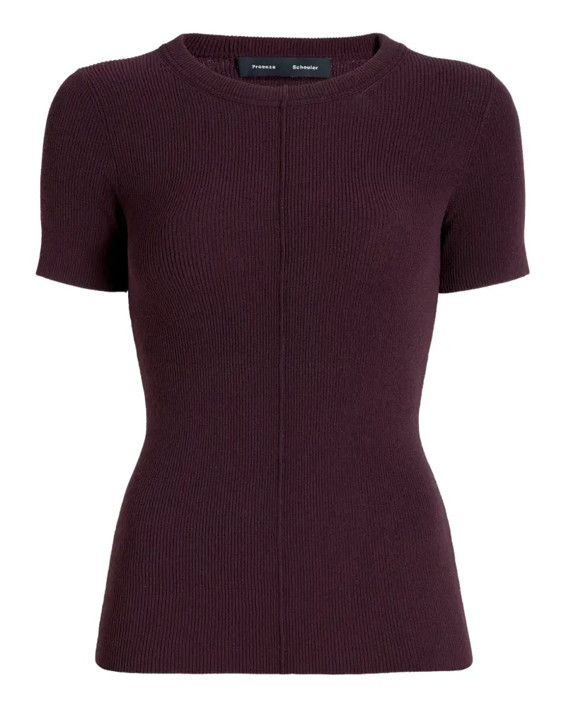 Proenza Schouler Sky T-Shirt aus geripptem Strick - Violett Violett