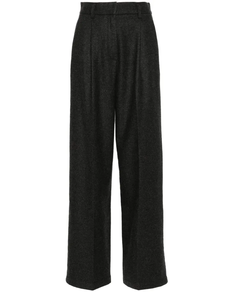 forte_forte Bundfaltenhose mit geradem Bein - Grau Grau