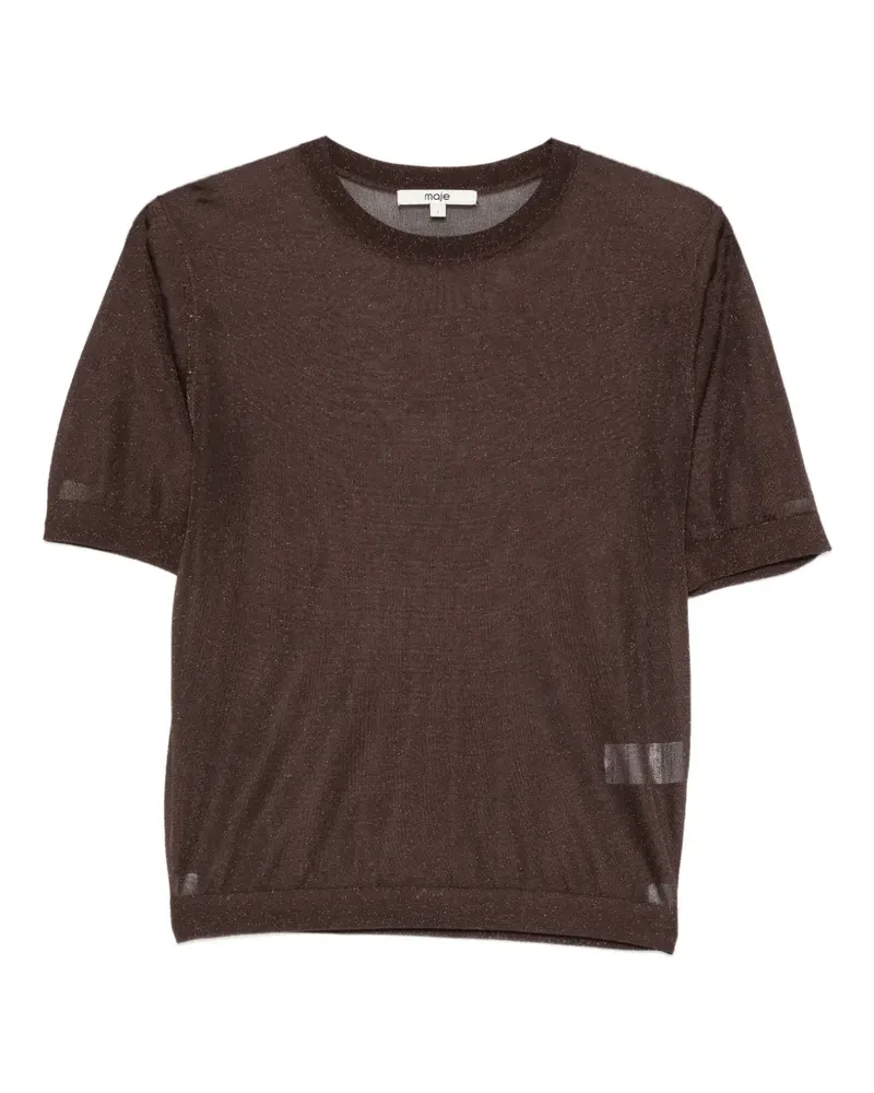 Maje T-Shirts im Metallic-Look (2er-Set) - Braun Braun