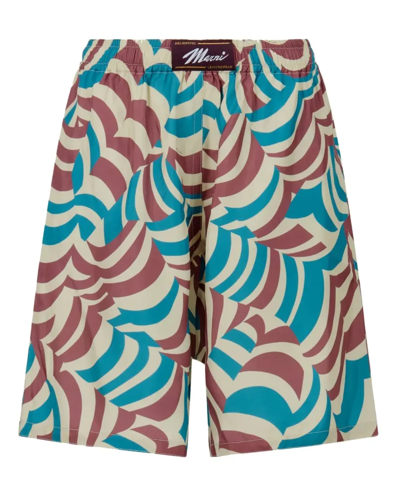 Marni Badeshorts mit Logo - Nude Nude