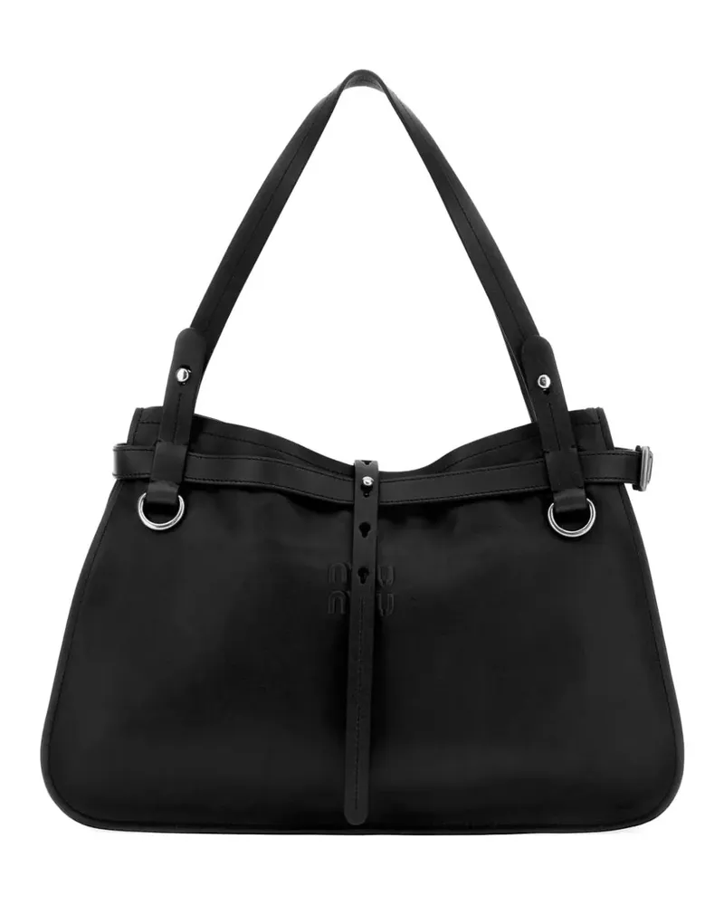 Miu Miu buckled logo-embossed shoulder bag - Schwarz Schwarz